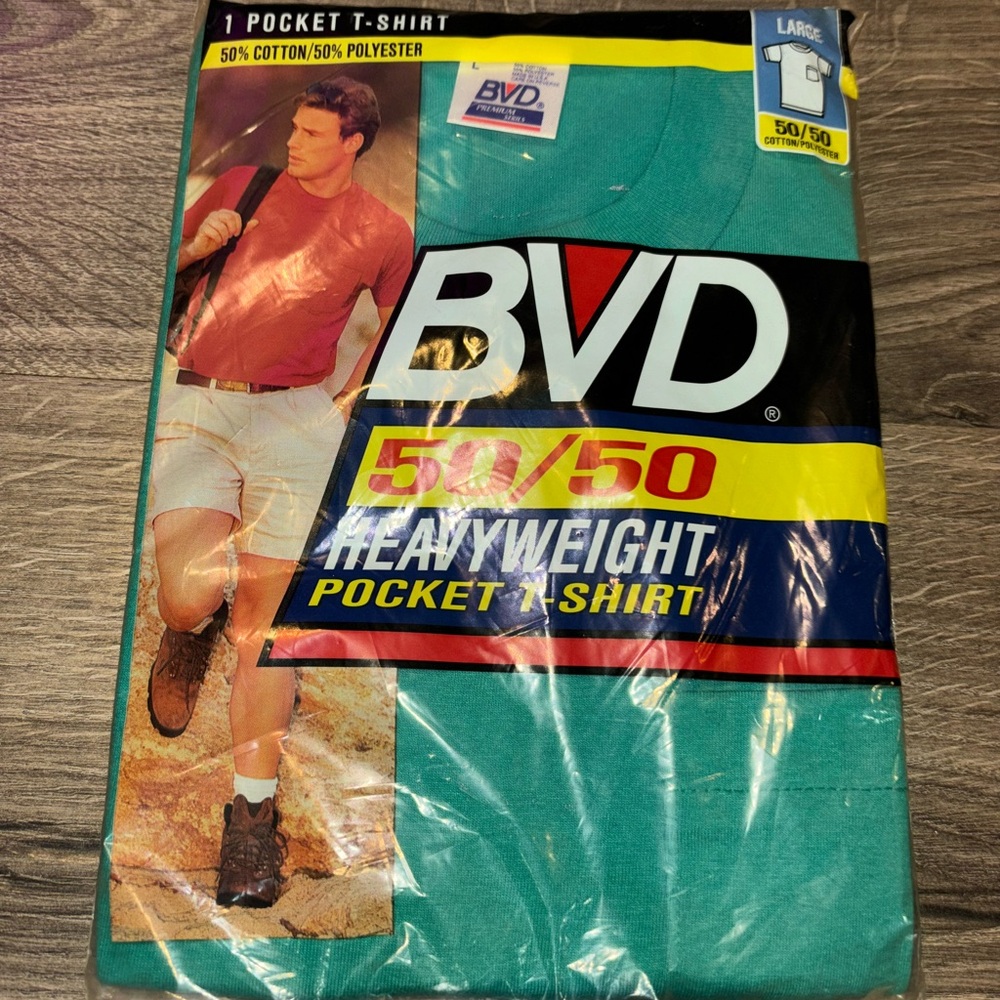 Vintage 90s Sealed Teal Tshirt